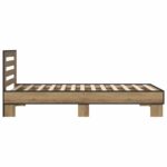 vidaXL Rám postele s čelom Dub artisan 80 x 200 cm Kompozitné drevo – Obrázok 4