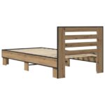 vidaXL Rám postele s čelom Dub artisan 80 x 200 cm Kompozitné drevo – Obrázok 5