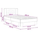 vidaXL Rám postele s čelom Dub artisan 80 x 200 cm Kompozitné drevo – Obrázok 8