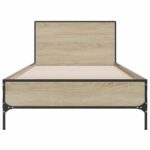 vidaXL Rám postele s čelom Dub sonoma 80 x 200 cm Kompozitné drevo – Obrázok 4