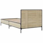 vidaXL Rám postele s čelom Dub sonoma 80 x 200 cm Kompozitné drevo – Obrázok 6