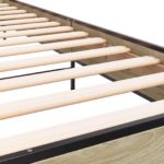 vidaXL Rám postele s čelom Dub sonoma 80 x 200 cm Kompozitné drevo – Obrázok 7