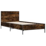 vidaXL Rám postele s čelom Dymový dub 80 x 200 cm Kompozitné drevo – Obrázok 3