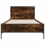 vidaXL Rám postele s čelom Dymový dub 80 x 200 cm Kompozitné drevo – Obrázok 4