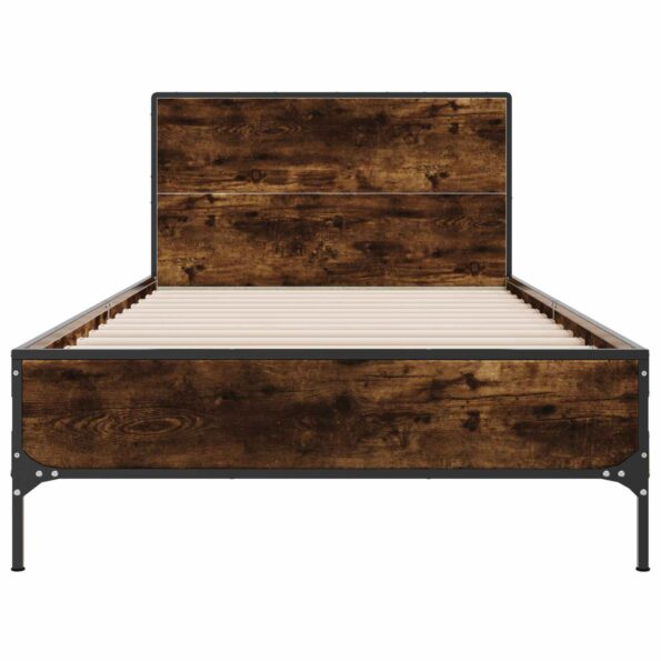 vidaXL Rám postele s čelom Dymový dub 80 x 200 cm Kompozitné drevo – Obrázok 4