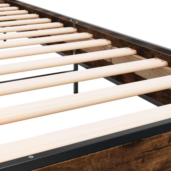 vidaXL Rám postele s čelom Dymový dub 80 x 200 cm Kompozitné drevo – Obrázok 7