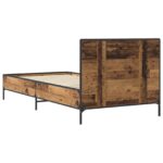 vidaXL Rám postele s čelom Staré drevo 80 x 200 cm Kompozitné drevo – Obrázok 5