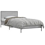 vidaXL Rám postele s čelom Sivý Sonoma 80 x 200 cm Kompozitné drevo – Obrázok 2