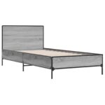 vidaXL Rám postele s čelom Sivý Sonoma 80 x 200 cm Kompozitné drevo – Obrázok 3