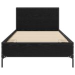 vidaXL Rám postele s čelom Čierny dub 80 x 200 cm Kompozitné drevo – Obrázok 3