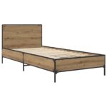 vidaXL Rám postele s čelom Dub artisan 80 x 200 cm Kompozitné drevo – Obrázok 2