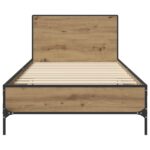 vidaXL Rám postele s čelom Dub artisan 80 x 200 cm Kompozitné drevo – Obrázok 3