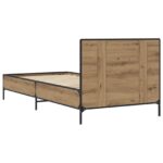 vidaXL Rám postele s čelom Dub artisan 80 x 200 cm Kompozitné drevo – Obrázok 5