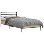 vidaXL Rám postele Dub sonoma 80 x 200 cm Kompozitné drevo – Obrázok 2