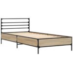 vidaXL Rám postele Dub sonoma 80 x 200 cm Kompozitné drevo – Obrázok 3