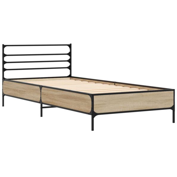 vidaXL Rám postele Dub sonoma 80 x 200 cm Kompozitné drevo – Obrázok 3