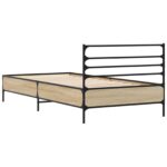 vidaXL Rám postele Dub sonoma 80 x 200 cm Kompozitné drevo – Obrázok 6