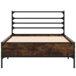 vidaXL Rám postele Dymový dub 80 x 200 cm Kompozitné drevo – Obrázok 4
