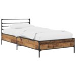 vidaXL Rám postele Staré drevo 80 x 200 cm Kompozitné drevo