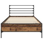 vidaXL Rám postele Staré drevo 80 x 200 cm Kompozitné drevo – Obrázok 3