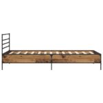 vidaXL Rám postele Staré drevo 80 x 200 cm Kompozitné drevo – Obrázok 4