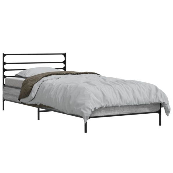 vidaXL Rám postele Sivý Sonoma 80 x 200 cm Kompozitné drevo – Obrázok 2