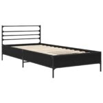 vidaXL Rám postele Čierny dub 80 x 200 cm Kompozitné drevo – Obrázok 2