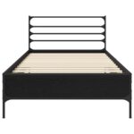 vidaXL Rám postele Čierny dub 80 x 200 cm Kompozitné drevo – Obrázok 3