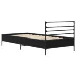 vidaXL Rám postele Čierny dub 80 x 200 cm Kompozitné drevo – Obrázok 5