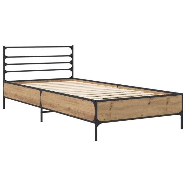 vidaXL Rám postele Dub artisan 80 x 200 cm Kompozitné drevo – Obrázok 2