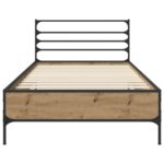 vidaXL Rám postele Dub artisan 80 x 200 cm Kompozitné drevo – Obrázok 3
