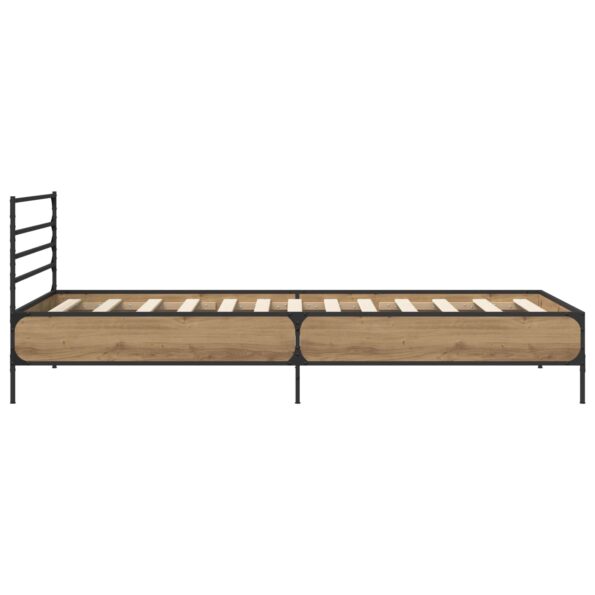 vidaXL Rám postele Dub artisan 80 x 200 cm Kompozitné drevo – Obrázok 4