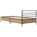 vidaXL Rám postele Dub artisan 80 x 200 cm Kompozitné drevo – Obrázok 5