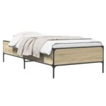 vidaXL Rám postele Dub sonoma 80 x 200 cm Kompozitné drevo – Obrázok 2