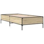 vidaXL Rám postele Dub sonoma 80 x 200 cm Kompozitné drevo – Obrázok 3