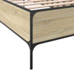 vidaXL Rám postele Dub sonoma 80 x 200 cm Kompozitné drevo – Obrázok 6