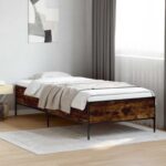 vidaXL Rám postele Dymová dub 80 x 200 cm Kompozitné drevo