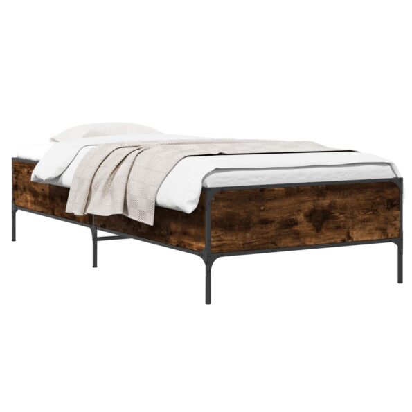 vidaXL Rám postele Dymová dub 80 x 200 cm Kompozitné drevo – Obrázok 2