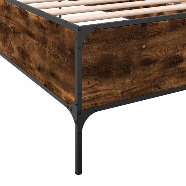 vidaXL Rám postele Dymová dub 80 x 200 cm Kompozitné drevo – Obrázok 6