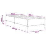vidaXL Rám postele Dymová dub 80 x 200 cm Kompozitné drevo – Obrázok 7