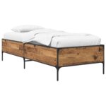 vidaXL Rám postele Staré drevo 80 x 200 cm Kompozitné drevo