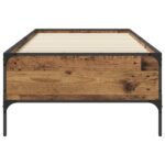 vidaXL Rám postele Staré drevo 80 x 200 cm Kompozitné drevo – Obrázok 3