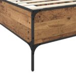 vidaXL Rám postele Staré drevo 80 x 200 cm Kompozitné drevo – Obrázok 5