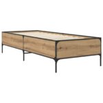 vidaXL Rám postele Dub artisan 80 x 200 cm Kompozitné drevo – Obrázok 2