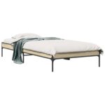 vidaXL Rám postele Dub sonoma 80 x 200 cm Kompozitné drevo – Obrázok 2