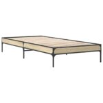 vidaXL Rám postele Dub sonoma 80 x 200 cm Kompozitné drevo – Obrázok 3