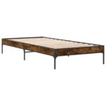 vidaXL Rám postele Dymová dub 80 x 200 cm Kompozitné drevo – Obrázok 3
