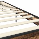 vidaXL Rám postele Staré drevo 80 x 200 cm Kompozitné drevo – Obrázok 5