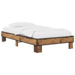 vidaXL Rám postele Staré drevo 80 x 200 cm Kompozitné drevo