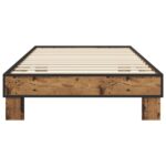 vidaXL Rám postele Staré drevo 80 x 200 cm Kompozitné drevo – Obrázok 3